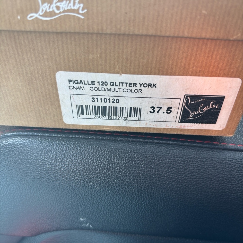 Christian Louboutin Gold Multicolor Heels - Picture 3 of 6